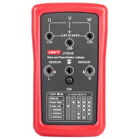 Multimetru secvență fază UT261B pentru 90 ~ 600 V și 15 ~ 400 Hz Uni-T MIE0414