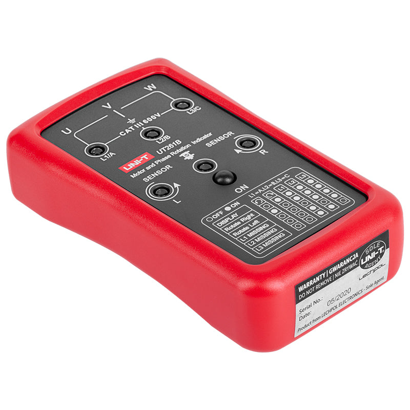 Multimetru secvență fază UT261B pentru 90 ~ 600 V și 15 ~ 400 Hz Uni-T MIE0414