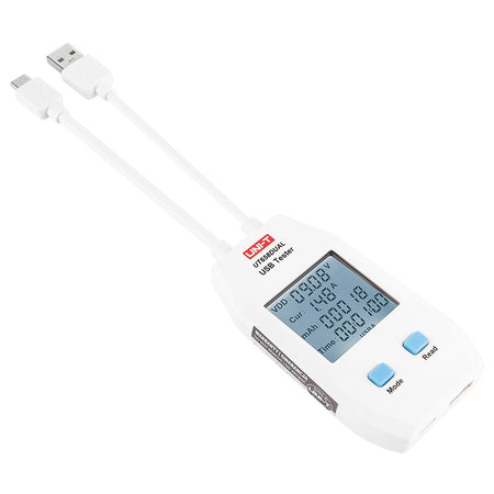 Tester USB UT658DUAL pentru măsurare tensiune 3 V-9 V și curent 0-3 A, cu afișaj LCD - Uni-T MIE0415