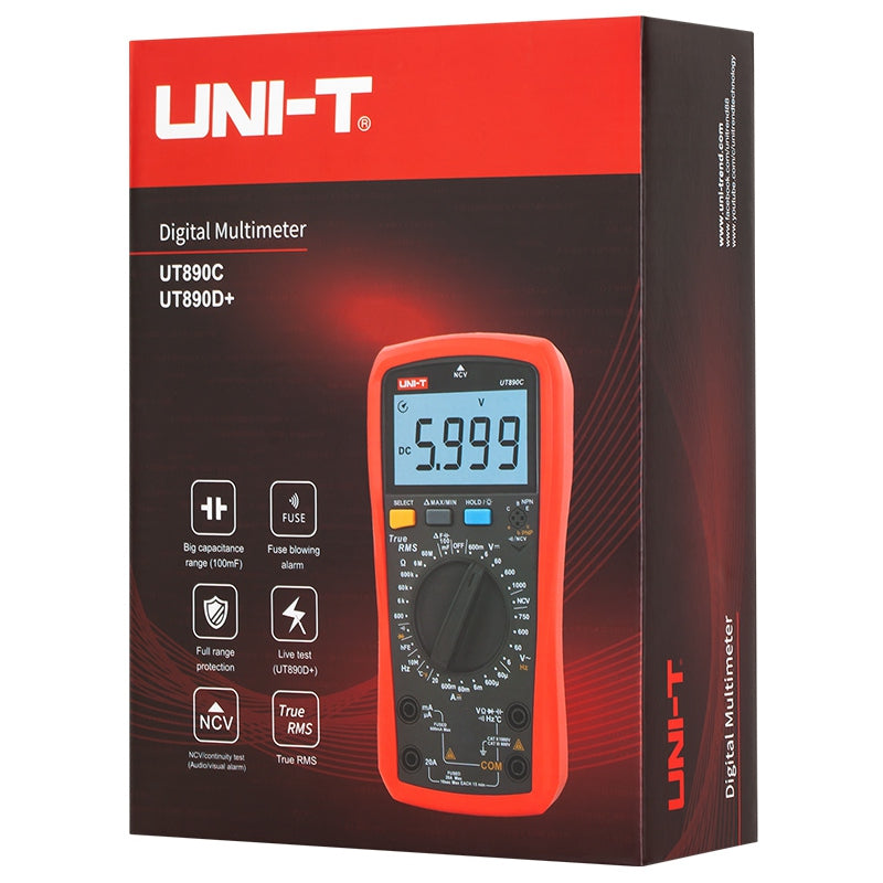 Multimetru digital True RMS 6000 citiri, 1000 V / 20 A, NCV Uni-T MIE0428