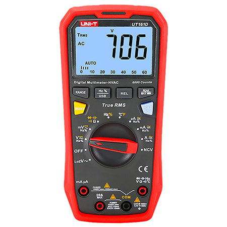 Multimetru digital True RMS UT161D cu măsurare 1000 V și 20 A Uni-T MIE0433
