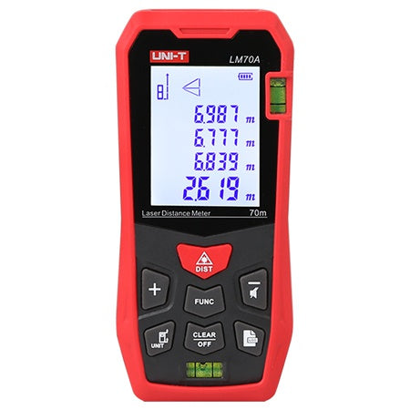 Telemetru digital LM70A cu rază 70 m și precizie ± (2 mm + 5 x 10 ^ (- 5) D) Uni-T MIE0447
