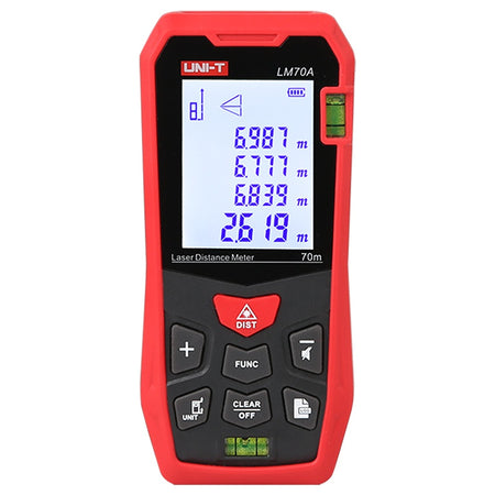 Telemetru digital LM70A cu rază 70 m și precizie ± (2 mm + 5 x 10 ^ (- 5) D) Uni-T MIE0447