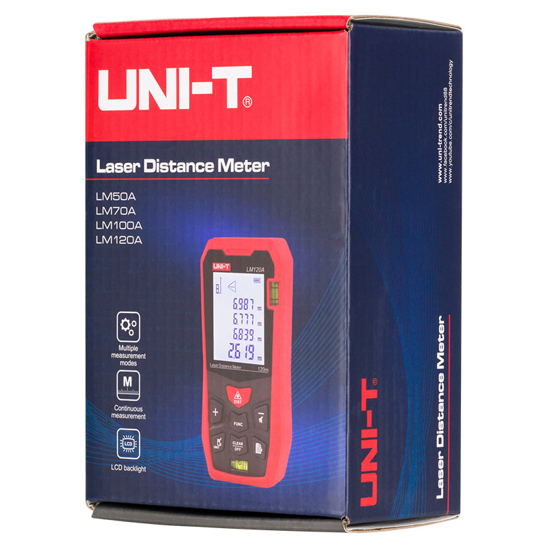 Telemetru digital LM100A, rază 100 m, precizie ±(2 mm+5×10^(-5) D) Uni-T MIE0448