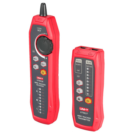 Tester continuitate cablu UT683KIT cu lungime test 3000 m și emițător 8 V CC Uni-T MIE0457