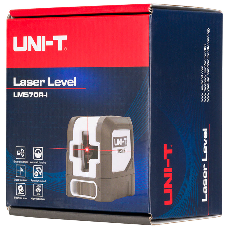 Nivelă laser LM570R-I clasa II, 30 m, precizie ±3 mm/10 m Uni-T MIE0461