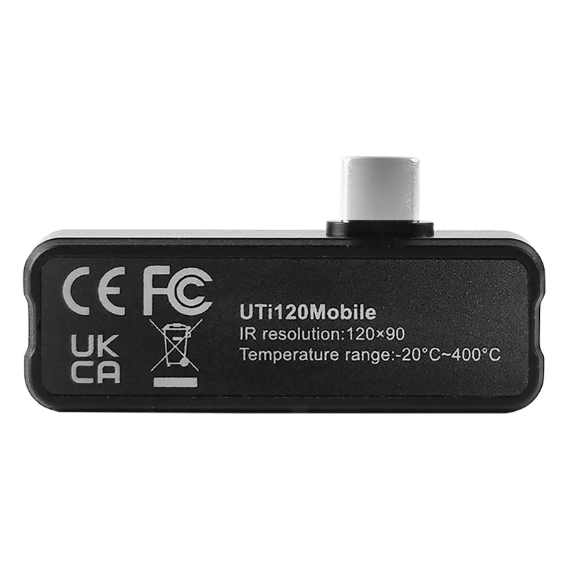Camera termoviziune UTI120MOBILE, rezoluție IR 120 × 90 px și câmp vizual 50° × 38° - Uni-T MIE0473