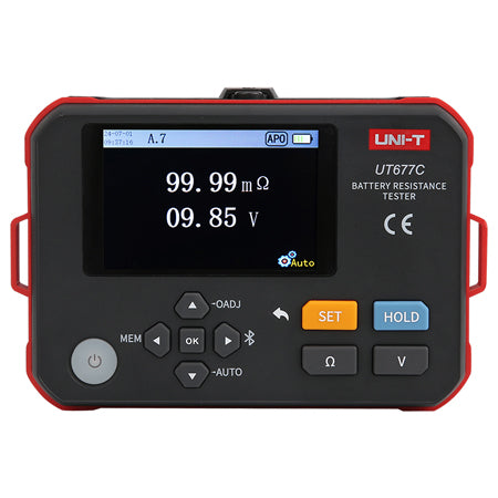 Tester rezistență baterie UT677C cu afișaj 3,5'' și stocare 5.000 intrări Uni-T MIE0510