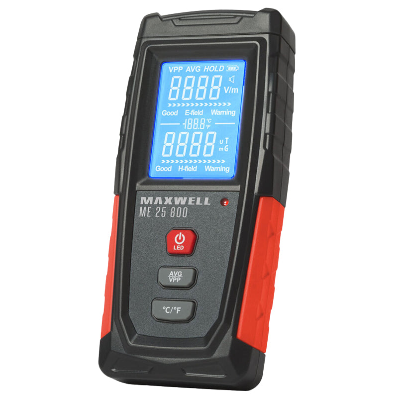 Multimetru radiație electromagnetică cu măsurare V/m și µT, afișaj LCD MAXWELL MIE25800