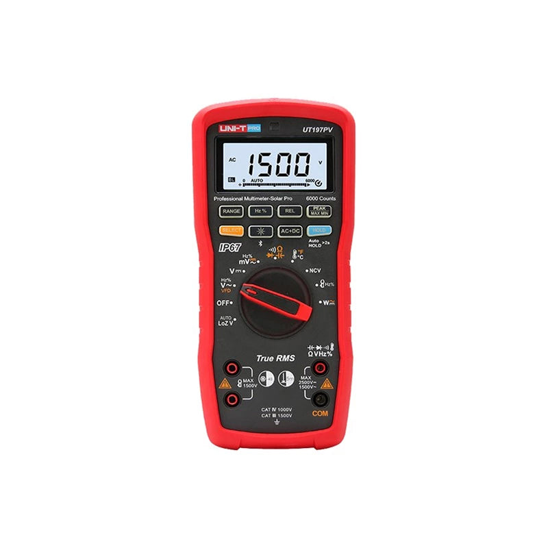 Multimetru digital portabil True RMS, IP67, AC 1500 V/DC 2500 V, CAT IV 1000 V Uni-T MIEUT197PV