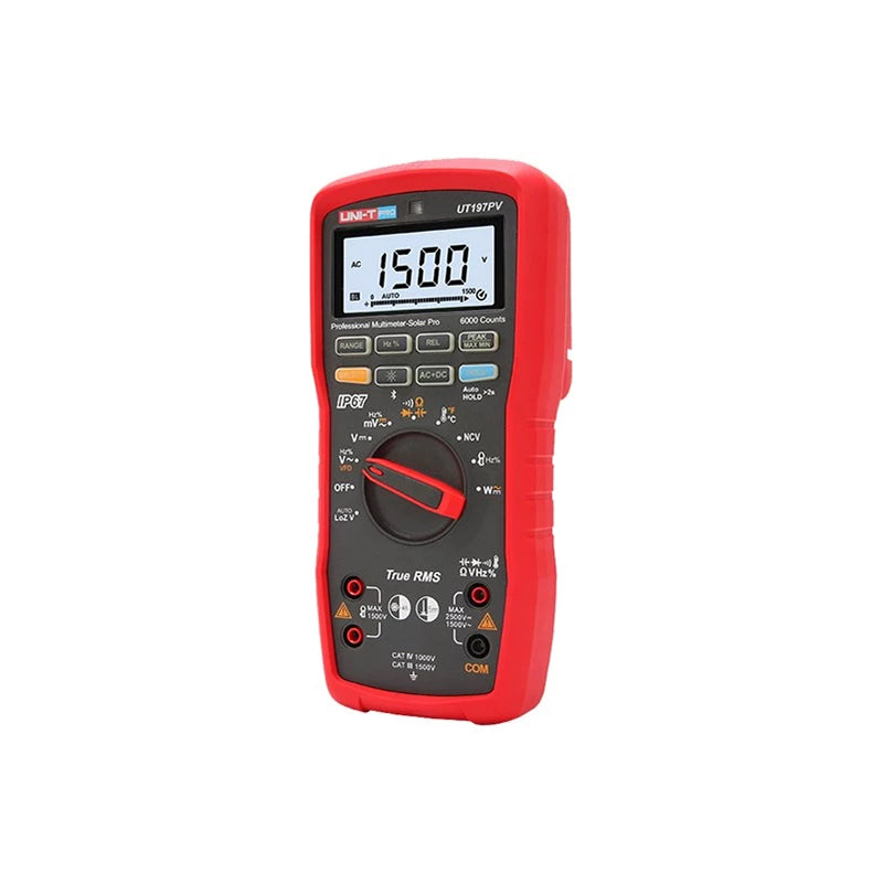 Multimetru digital portabil True RMS, IP67, AC 1500 V/DC 2500 V, CAT IV 1000 V Uni-T MIEUT197PV
