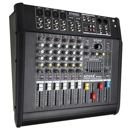 Mixer amplificat PMQ2108 cu 8 canale și putere 2 × 240 W RMS Azusa MIK0042