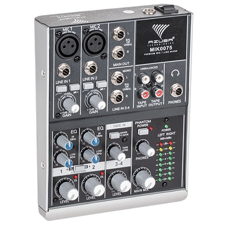Mixer audio 4 canale cu răspuns 20 Hz - 20 kHz Azusa MIK0075