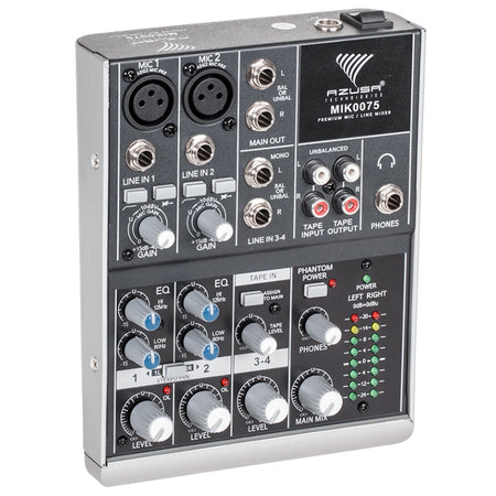 Mixer audio 4 canale cu răspuns 20 Hz - 20 kHz Azusa MIK0075