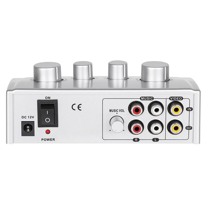 Mixer karaoke cu 2 intrări microfon și efect de ecou Azusa MIK0115