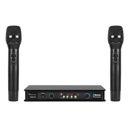 Stație cu 2 microfoane wireless VHF cu receptor în banda 174 - 216 MHz și rază de 50 m Azusa MIK0138