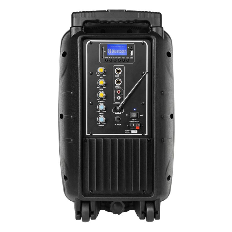 Boxă portabilă activă de 20 W cu Bluetooth, USB și microfoane fără fir MIK1010