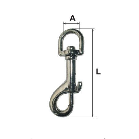 Carabină breloc cu arc și inel rotativ MK