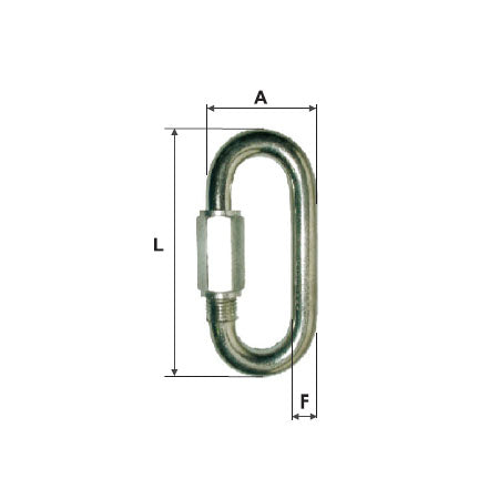 Inel zincat pentru legătură 6 mm 26×59 mm MK MK-OGS06
