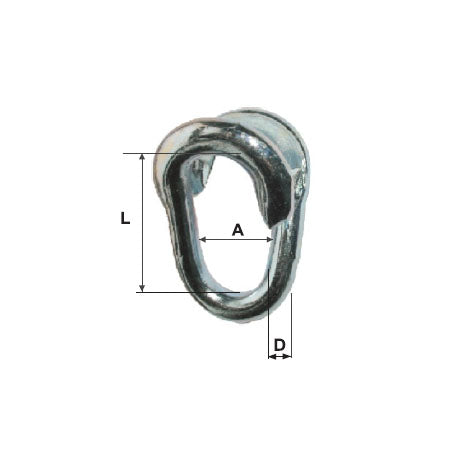 Inel zincat pentru final 6 mm dimensiuni 12×33 mm MK MK-OGZ06