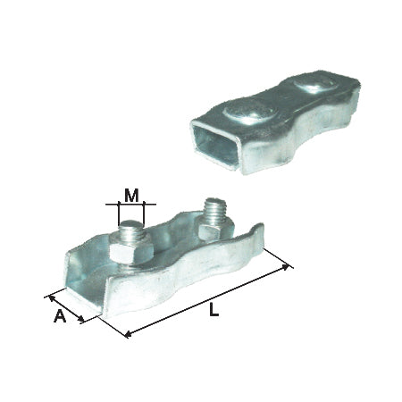 Bridă fixare dublă M4 7×35 mm pentru cabluri MK MK-ZACSP3