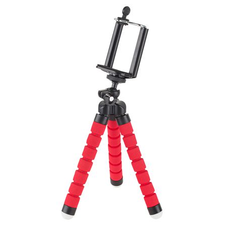 Trepied flexibil roșu pentru telefon și cameră sport cu cap 3D M-Life ML0624-R