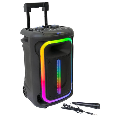 Boxă portabilă cu efecte LED 12"/30 cm, TWS, microfon - Ibiza Sound MOBILE800