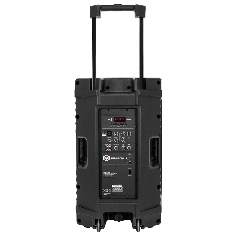 Boxă portabilă 15 inch, 300 W RMS, 2 microfoane wireless, bluetooth, Mac Mah MOBILEPRO15