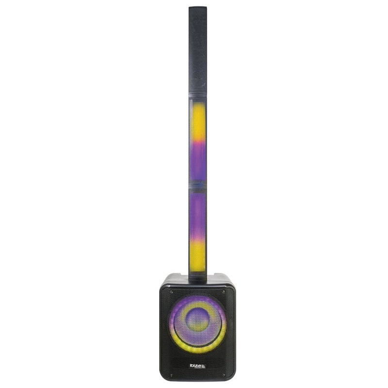Boxă activă cu LED, Bluetooth, 350W RMS, TWS - Ibiza Sound MONOLITE
