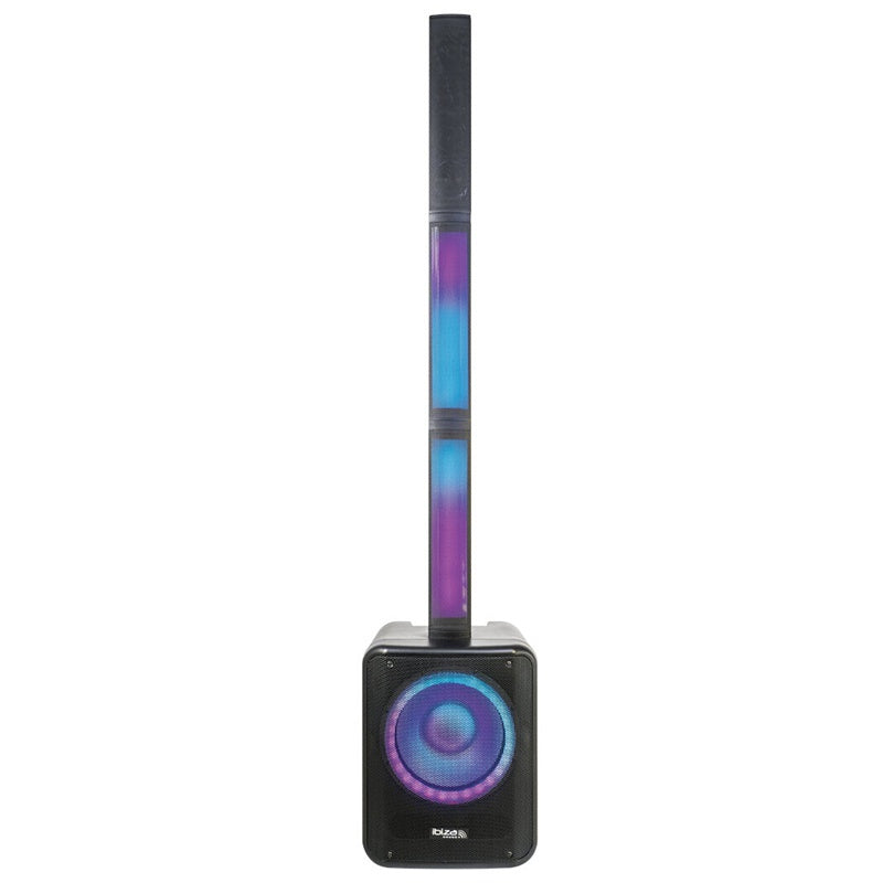 Boxă activă cu LED, Bluetooth, 350W RMS, TWS - Ibiza Sound MONOLITE