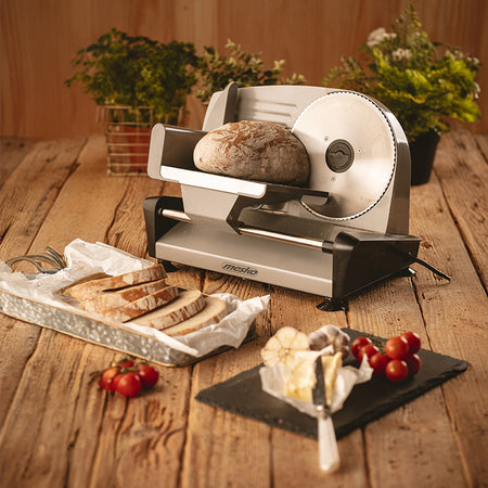 Feliator alimentar electric cu cuțit din inox de 19 cm și grosime de 0-15 mm Mesko MS4704
