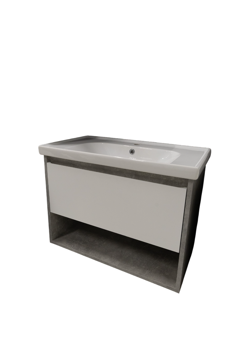 Masca + Lavoar Suspendat Edda 80beton Frame 60 Akv