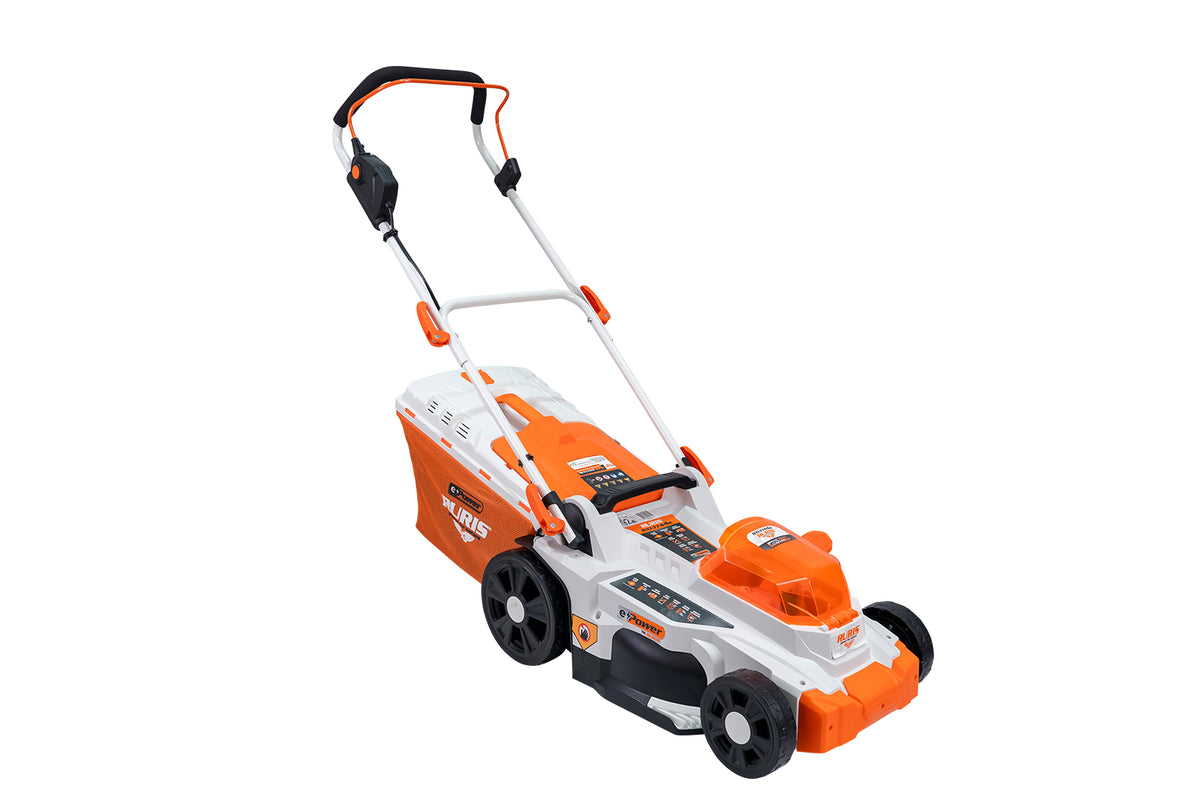 Masina de tuns gazon pe acumulator RURIS RXI3744E Power Alfa Up {contine 2 acumulatori+incarcator dublu}