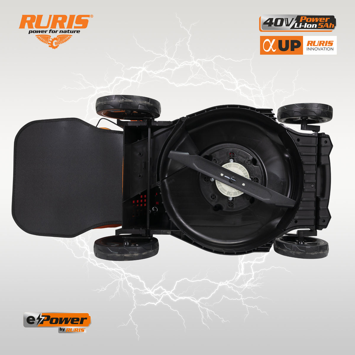 Masina De Tuns Gazon Pe Acumulator Ruris Rxi4345e Acumulator+incarcato