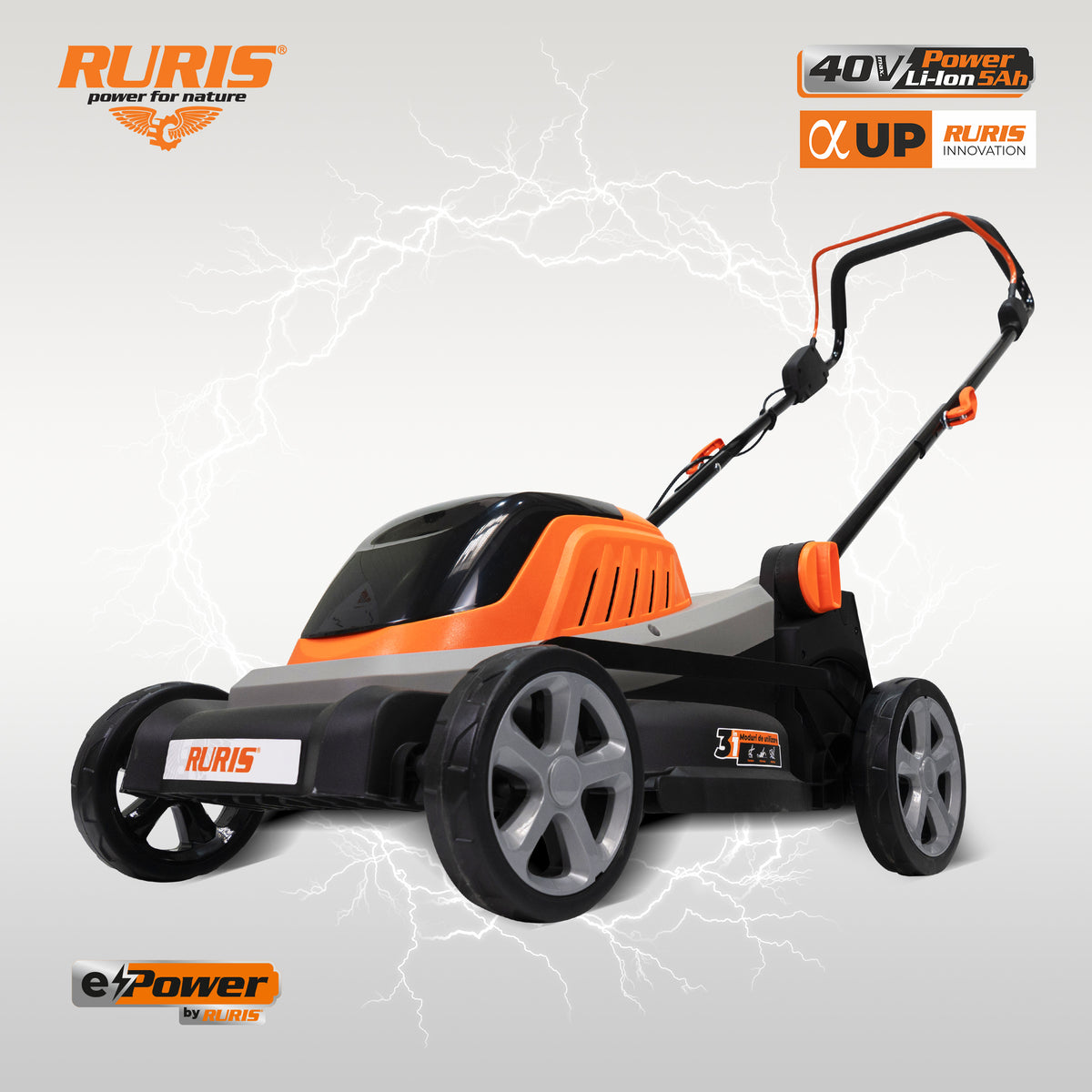 Masina De Tuns Gazon Pe Acumulator Ruris Rxi4345e Acumulator+incarcato