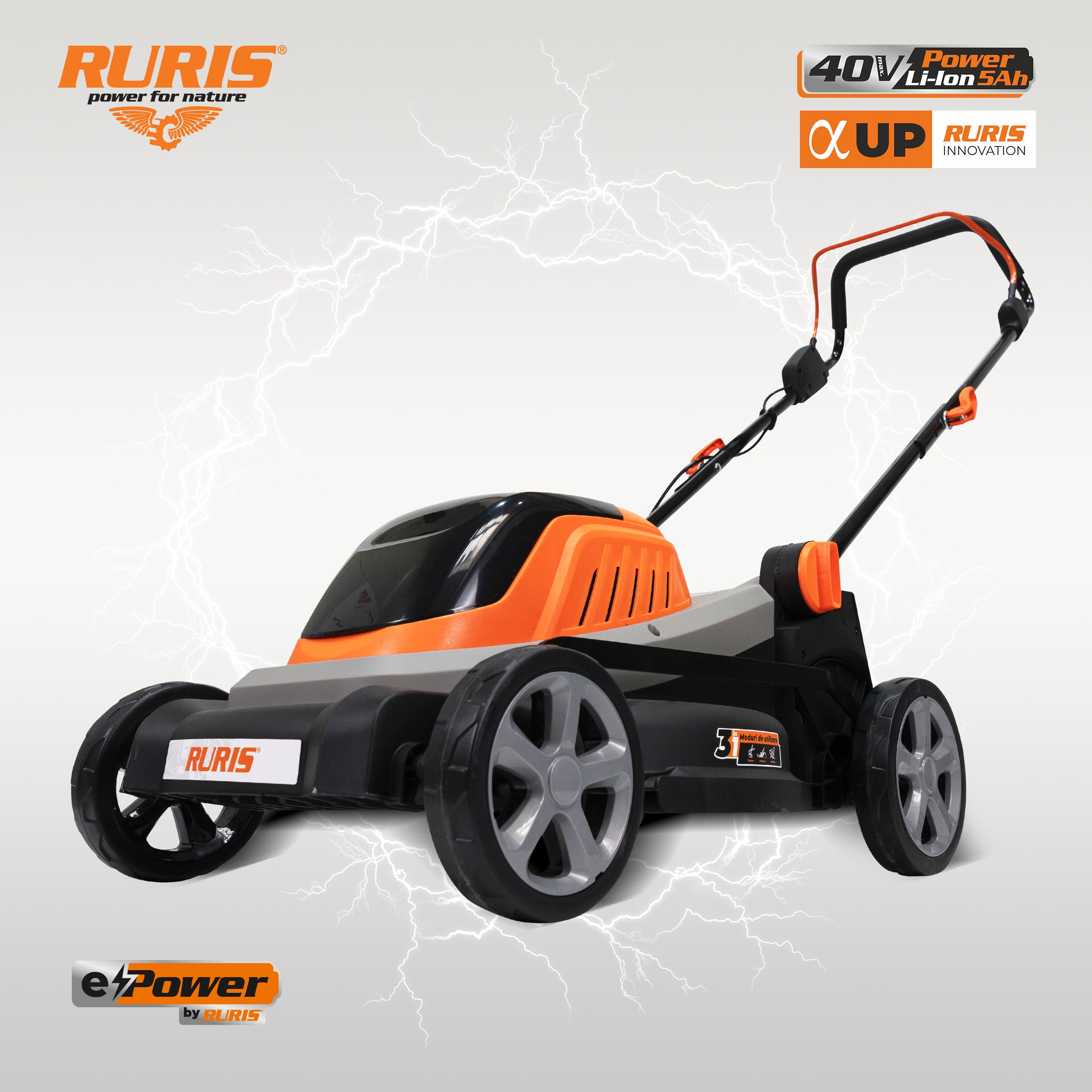 Masina De Tuns Gazon Pe Acumulator Ruris Rxi4345e Acumulator+incarcato