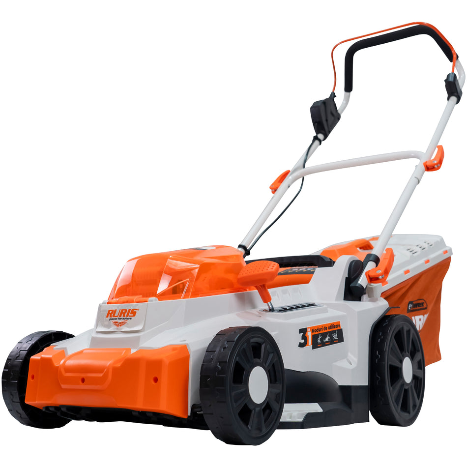Masina de tuns gazon pe acumulator RURIS RXI3744E Power Alfa Up {contine 2 acumulatori+incarcator dublu}