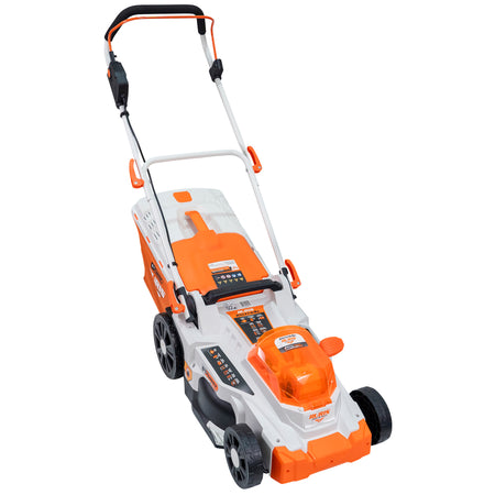 Masina de tuns gazon pe acumulator RURIS RXI3744E Power Alfa Up {contine 2 acumulatori+incarcator dublu}