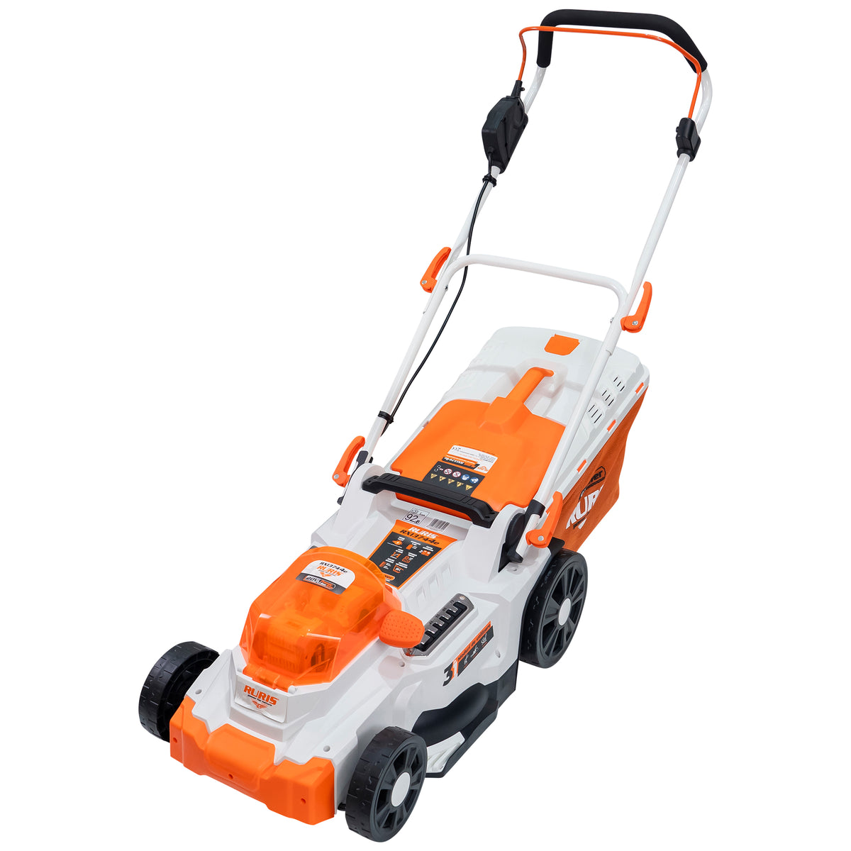 Masina de tuns gazon pe acumulator RURIS RXI3744E Power Alfa Up {contine 2 acumulatori+incarcator dublu}