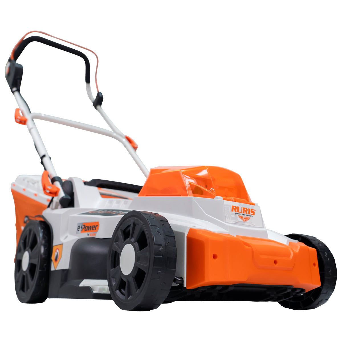 Masina de tuns gazon pe acumulator RURIS RXI3744E Power Alfa Up {contine 2 acumulatori+incarcator dublu}