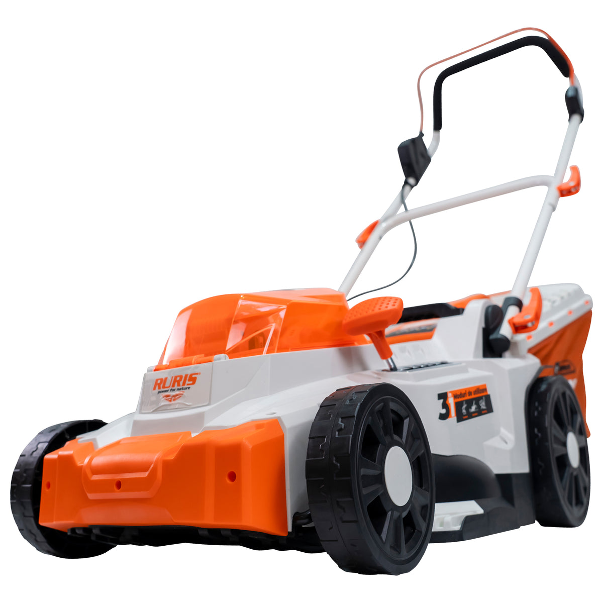 Masina de tuns gazon pe acumulator RURIS RXI3744E Power Alfa Up {contine 2 acumulatori+incarcator dublu}