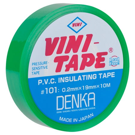 Bandă izolatoare verde de 19 mm × 9,1 m cu grosime de 0,2 mm VINI NAR0039D