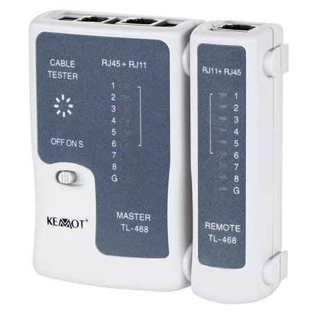 Tester cablu UTP pentru conectori RJ45 și RJ11 Kemot TL-468 NAR0167