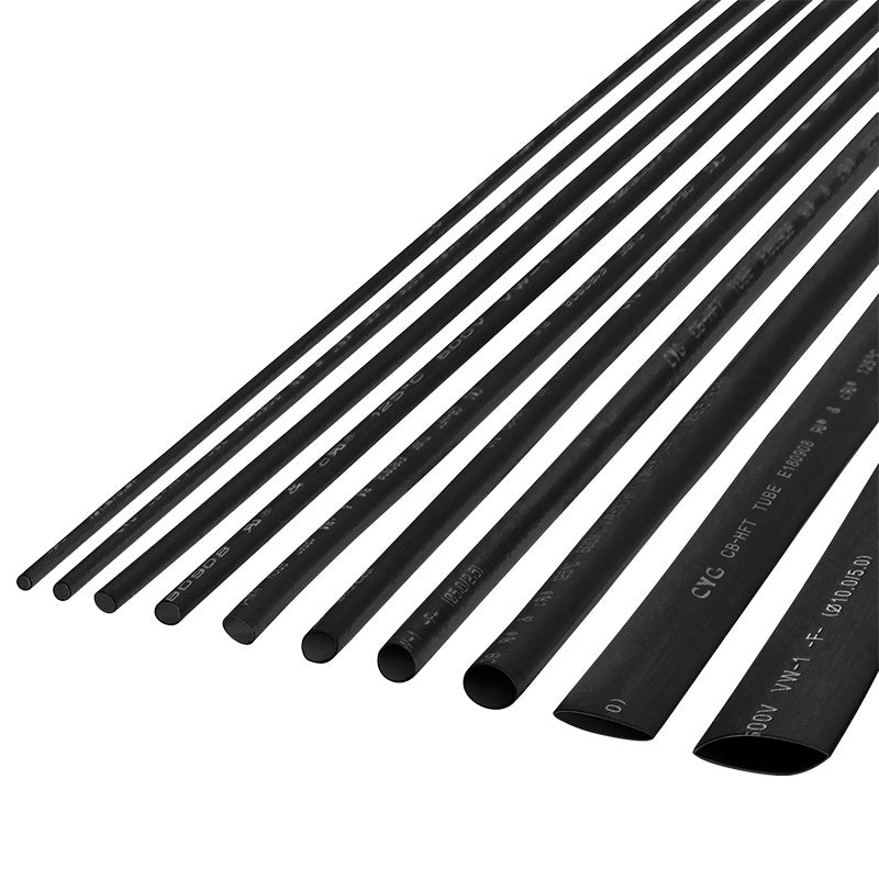 Set 10 tuburi termocontractabile CB-HFT negre de 2,5 mm × 1 m Cabletech NAR0244.1