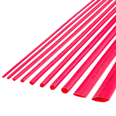 Set 10 tuburi termocontractabile CB-HFT roșii de 6,5 mm × 1 m NAR0259.1