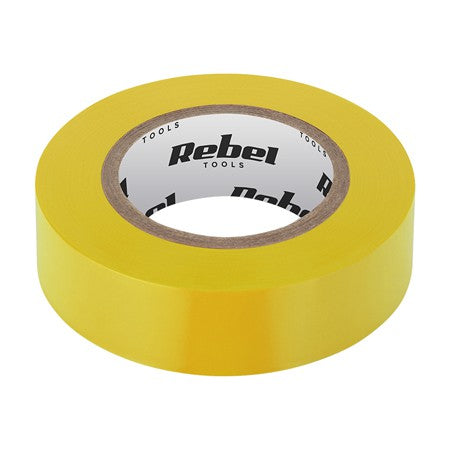 Bandă izolatoare galbenă de 0,13 mm × 19 mm × 18,28 m Rebel NAR0433