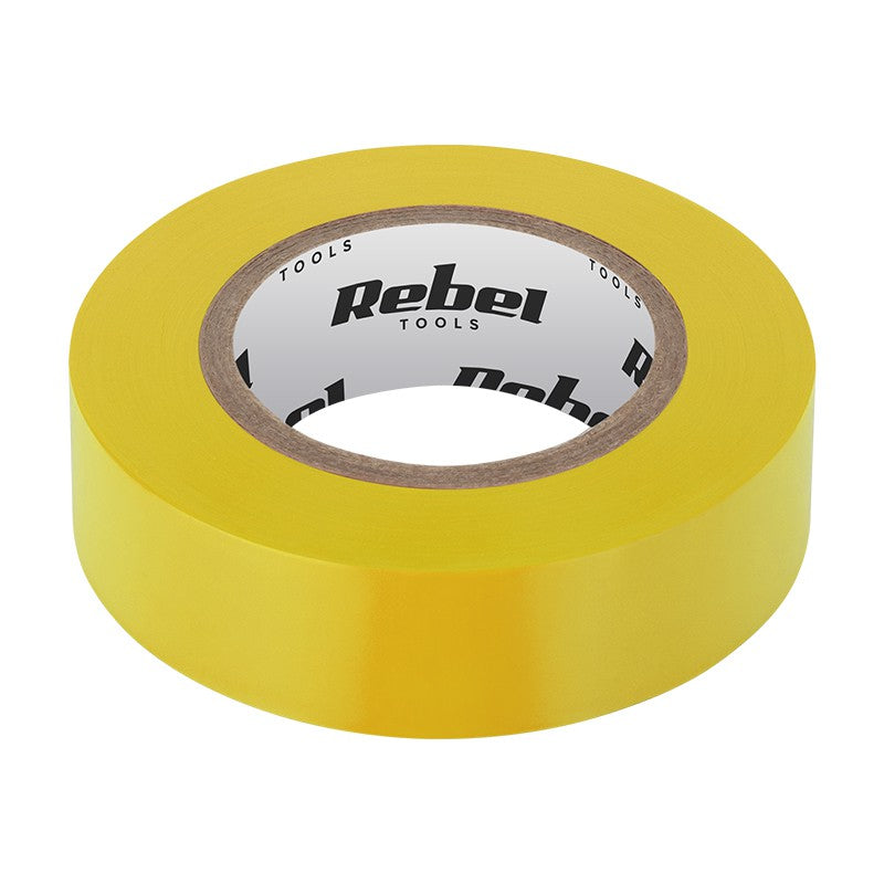 Bandă izolatoare galbenă de 0,13 mm × 19 mm × 18,28 m Rebel NAR0433