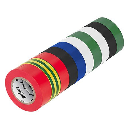 Set 10 benzi izolatoare colorate 0,13 mm × 19 mm × 20 m Rebel NAR0444