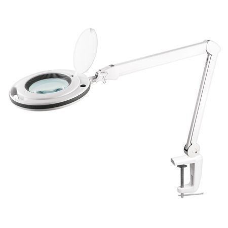 Lampă cu lupă LED de 5 dioptrii cu braț reglabil pentru masă Kemot NAR0461