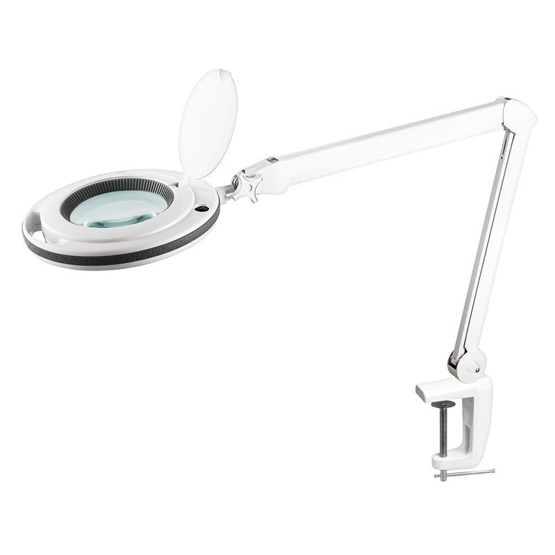 Lampă cu lupă LED de 5 dioptrii cu braț reglabil pentru masă Kemot NAR0461